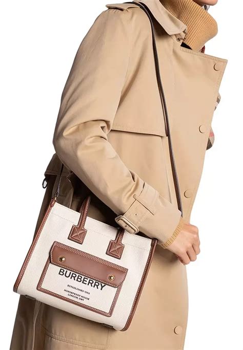 tan burberry bag|Mini Freya Tote in Natural/tan .